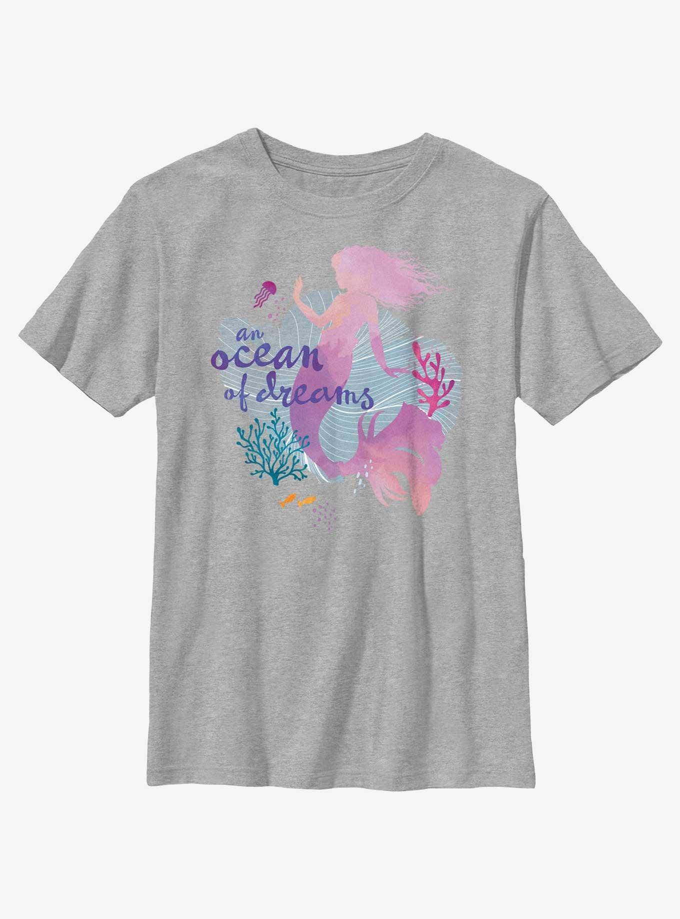 Disney The Little Mermaid Live Action Ocean Of Dreams Youth T-Shirt, ATH HTR, hi-res