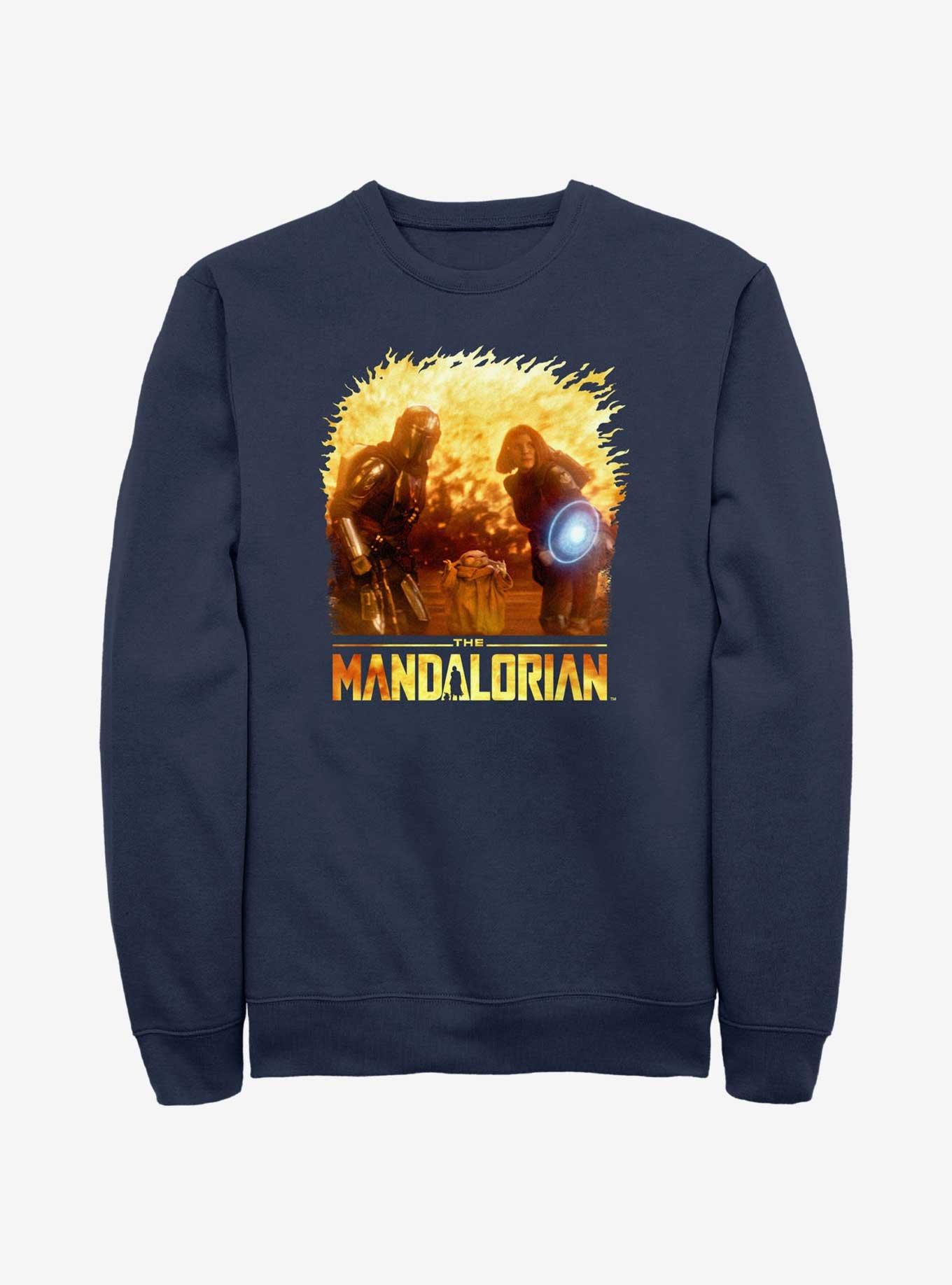 Star Wars The Mandalorian Grogu Force Shield Sweatshirt, NAVY, hi-res