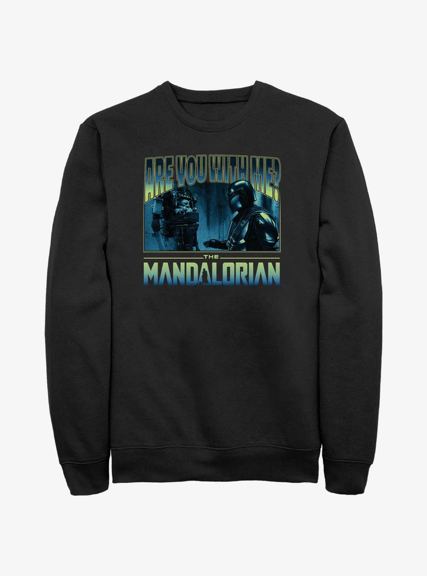 Star Wars The Mandalorian Are You With Me Grogu Adventure Sweatshirt, BLACK, hi-res