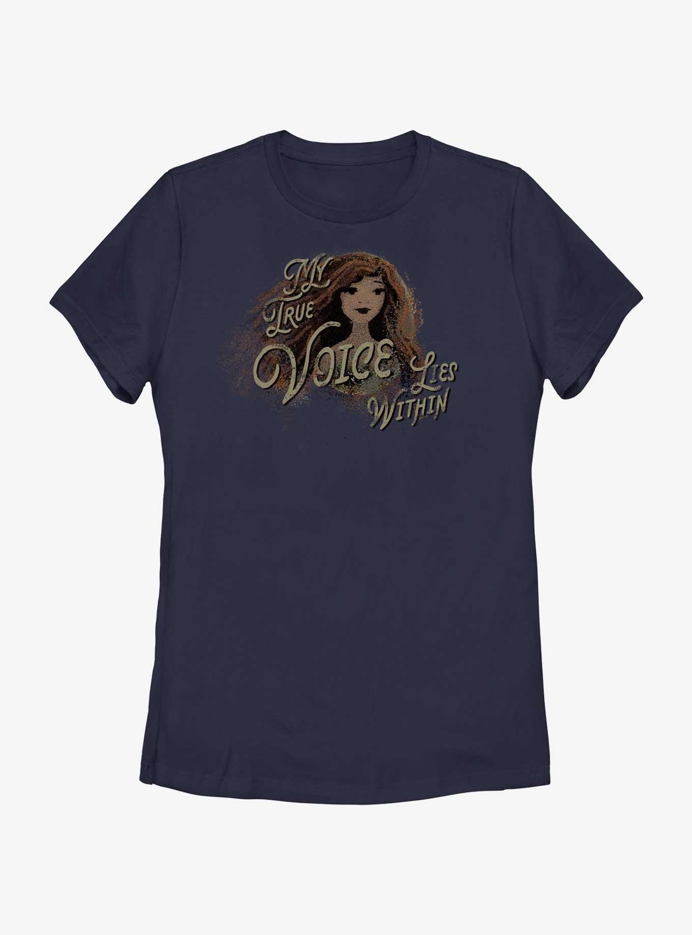 Disney The Little Mermaid Live Action My True Voice Lies Within Womens T-Shirt, NAVY, hi-res