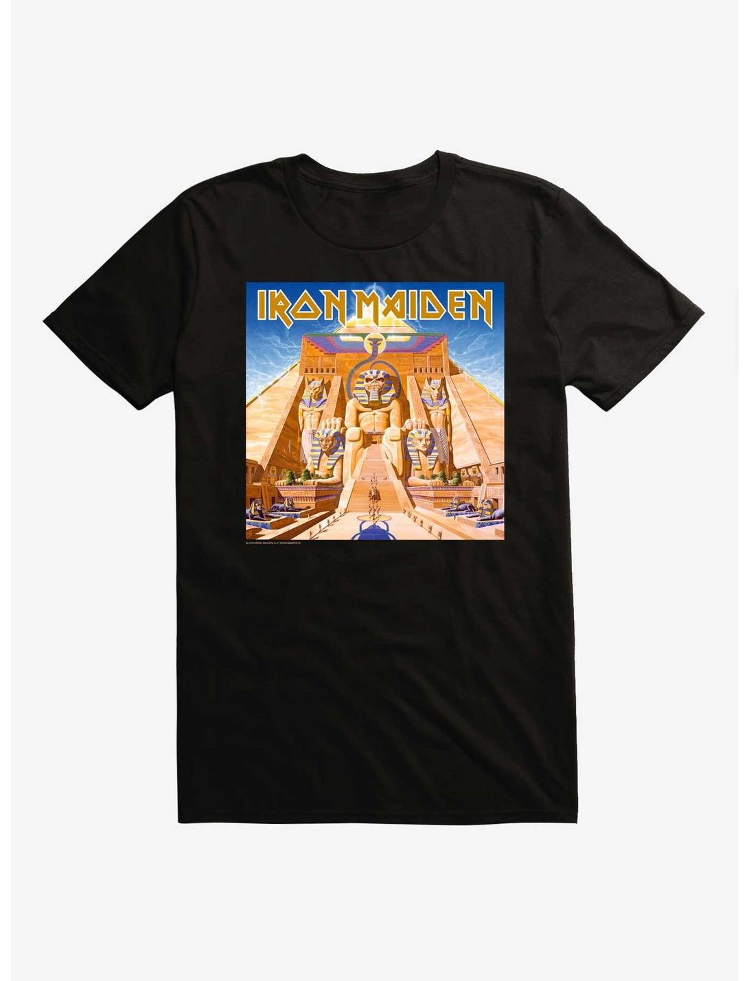 Iron Maiden Powerslave Album Cover T-Shirt, BLACK, hi-res