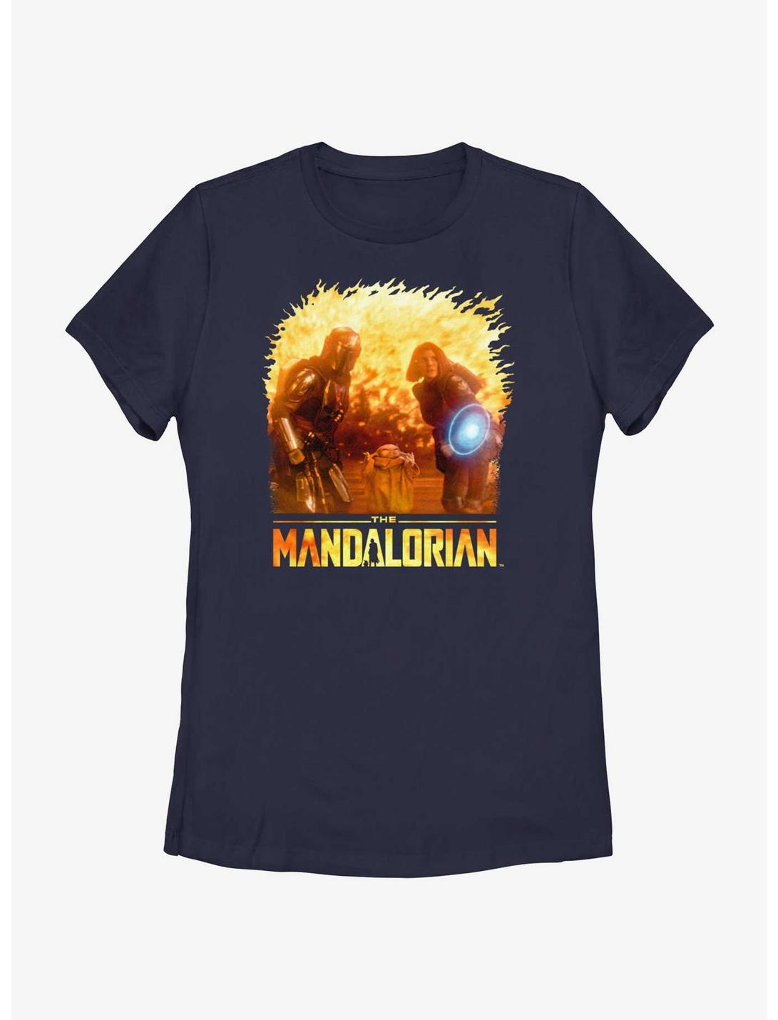 Star Wars The Mandalorian Grogu Force Shield Womens T-Shirt, NAVY, hi-res