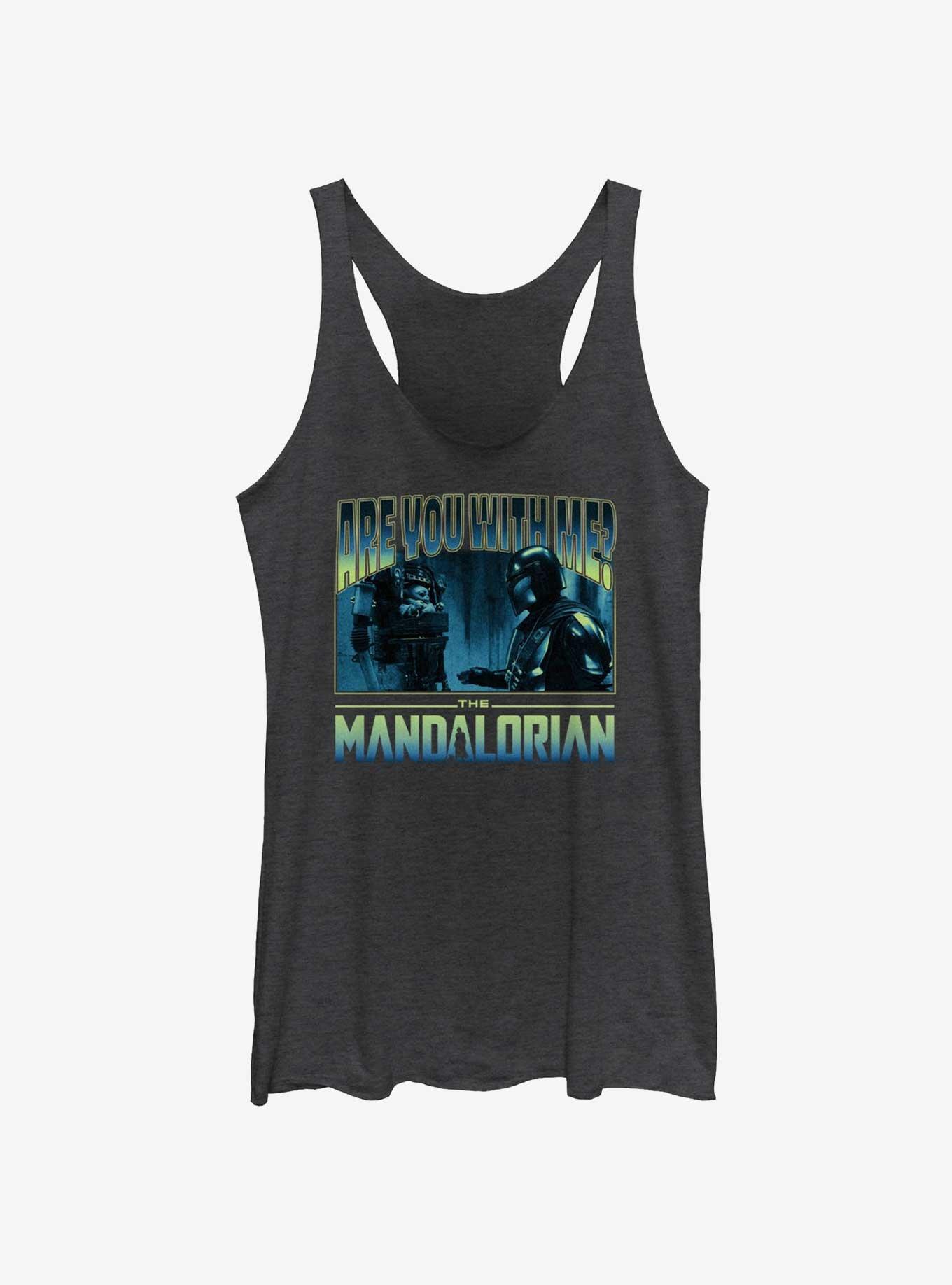 Star Wars The Mandalorian Are You With Me Grogu Womens Tank Top, BLK HTR, hi-res