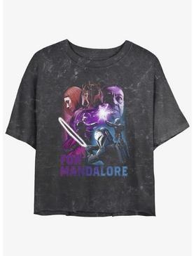 Star Wars The Mandalorian For Mandalor Womens Mineral Wash Crop T-Shirt, , hi-res