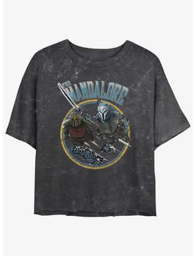 Star Wars The Mandalorian For Mandalore Charge Womens Mineral Wash Crop T-Shirt, , hi-res