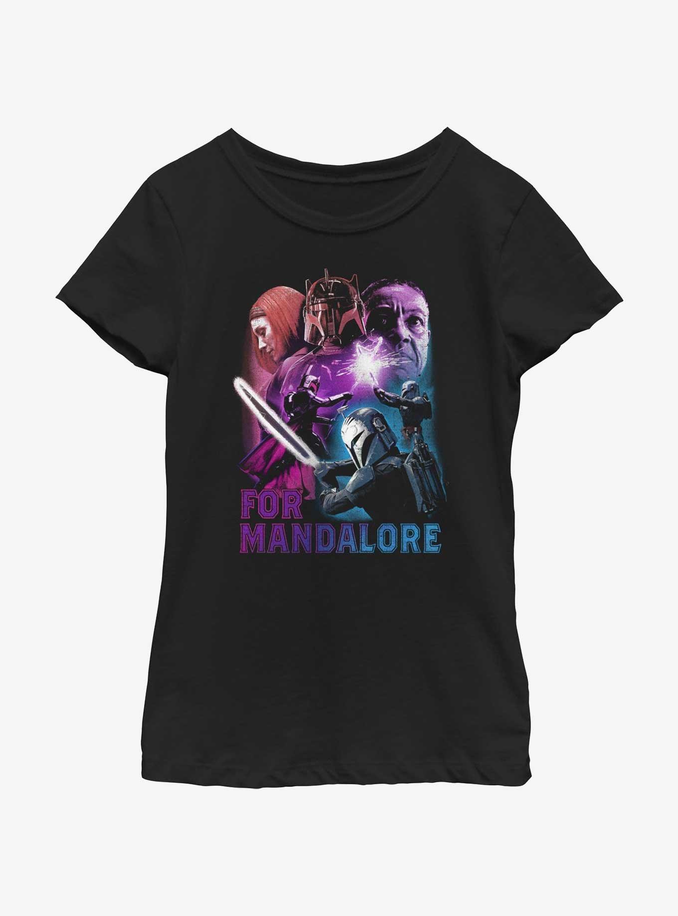 Star Wars The Mandalorian For Mandalor Youth Girls T-Shirt, BLACK, hi-res