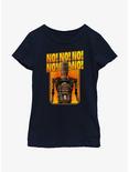 Star Wars The Mandalorian Grogu & IG-12 No Repeating Youth Girls T-Shirt Box Lunch Web Exclusive, NAVY, hi-res