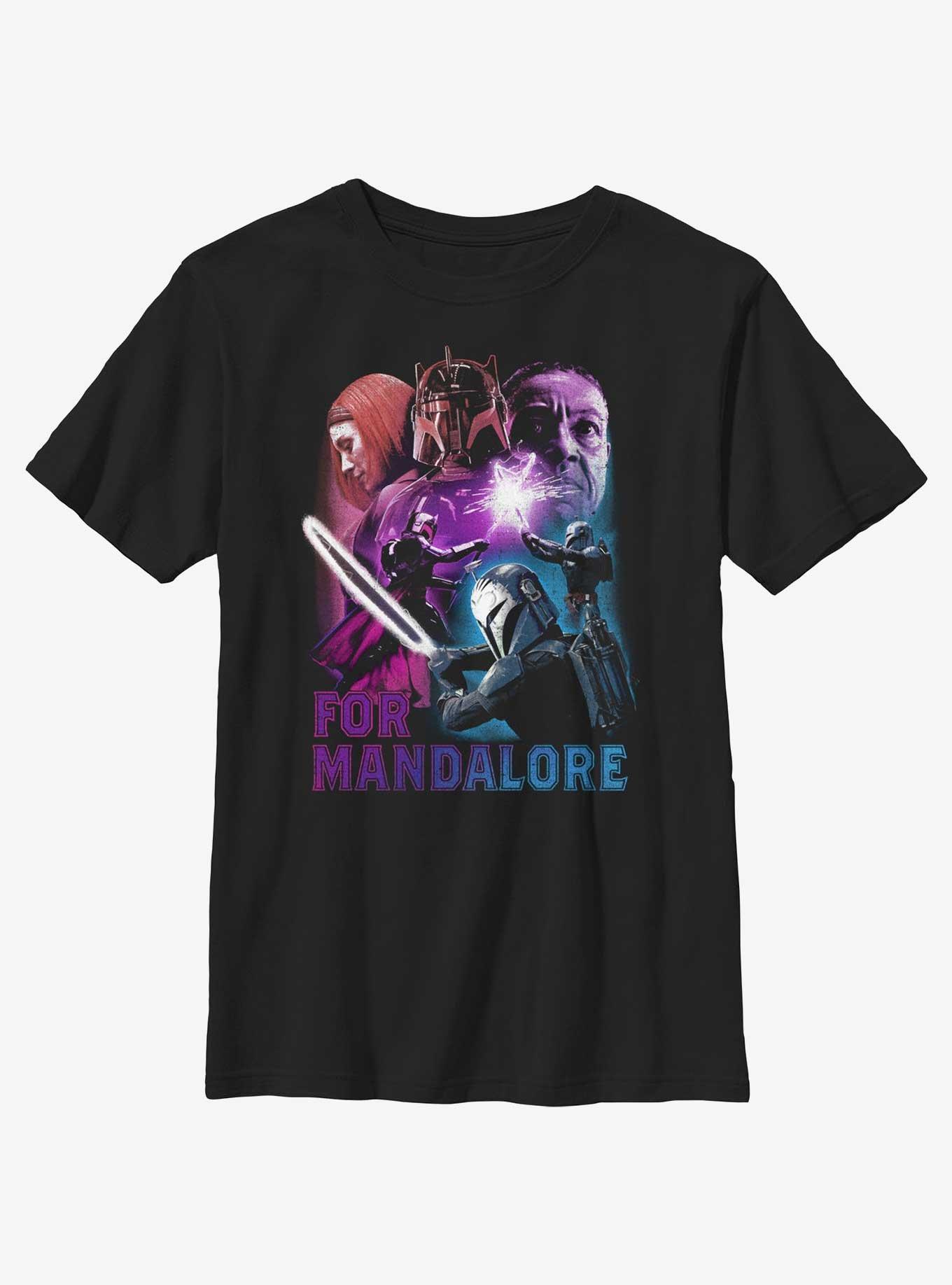 Star Wars The Mandalorian For Mandalor Youth T-Shirt, BLACK, hi-res