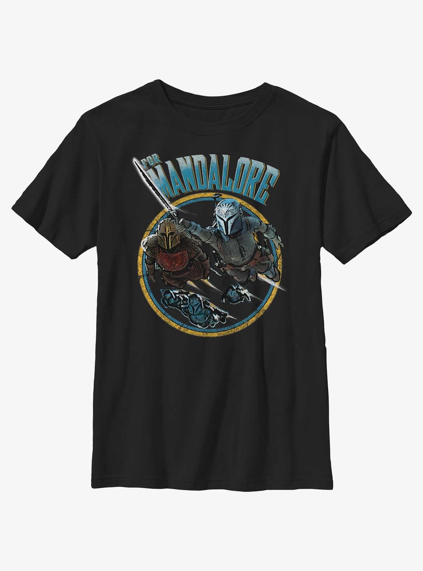 Star Wars The Mandalorian For Mandalore Charge Youth T-Shirt, BLACK, hi-res