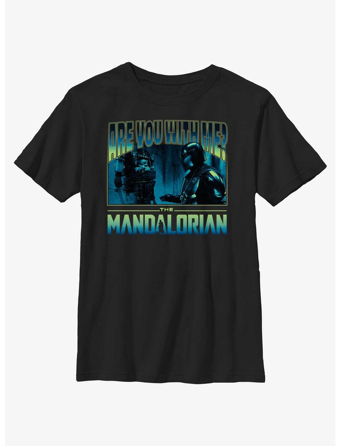 Star Wars The Mandalorian Are You With Me Grogu Youth T-Shirt, BLACK, hi-res