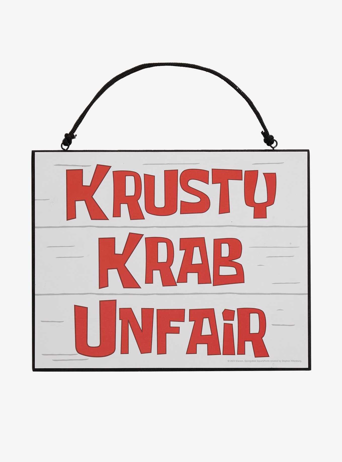 SpongeBob SquarePants Krusty Krab Unfair Door Sign, , hi-res