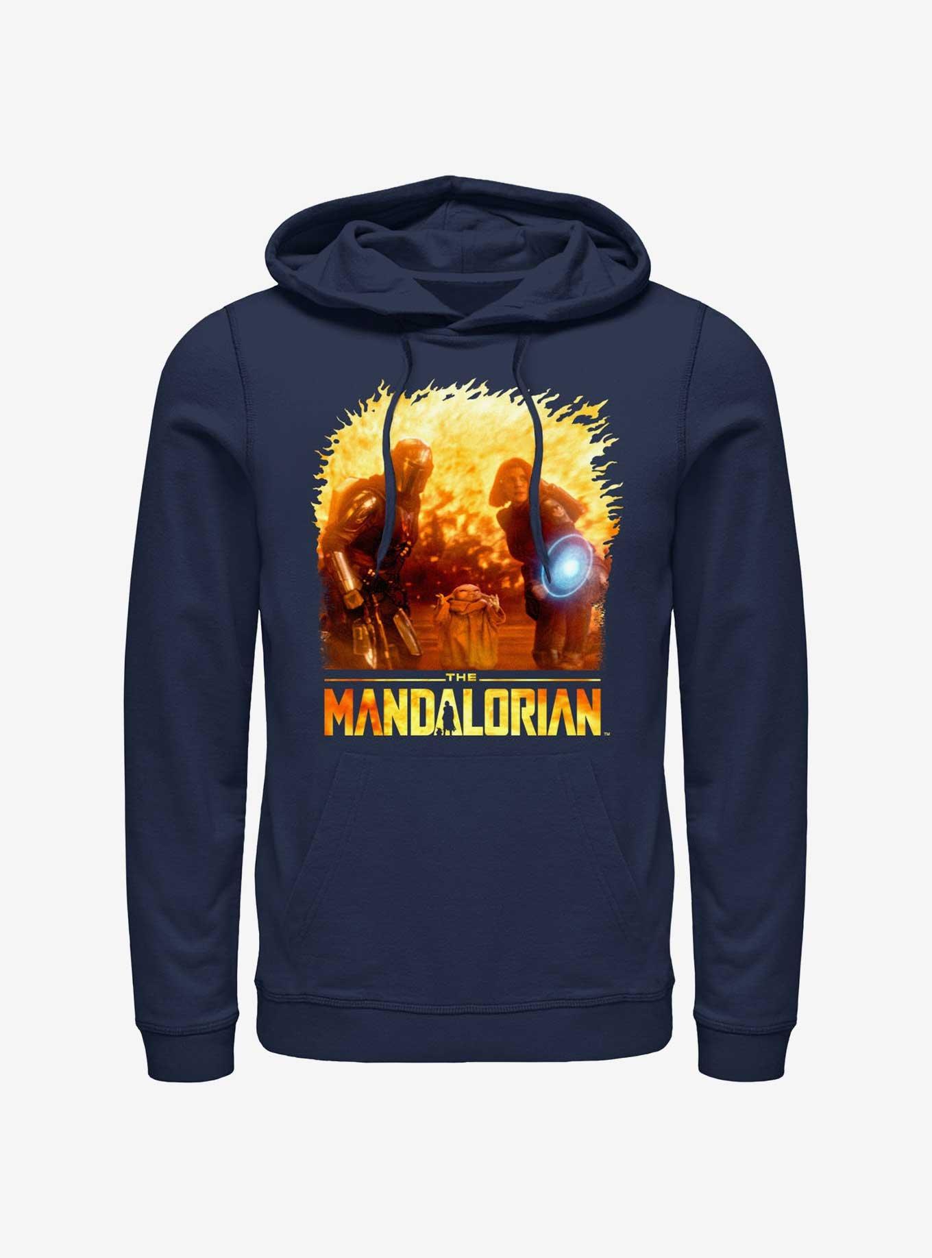 Star Wars The Mandalorian Grogu Force Shield Hoodie, NAVY, hi-res