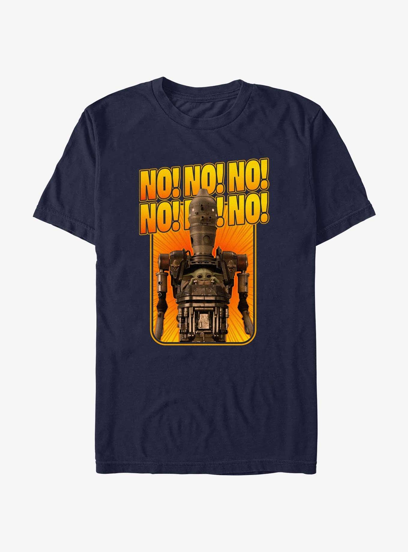 Star Wars The Mandalorian Grogu & IG-12 No Repeating T-Shirt Her Universe Web Exclusive, NAVY, hi-res