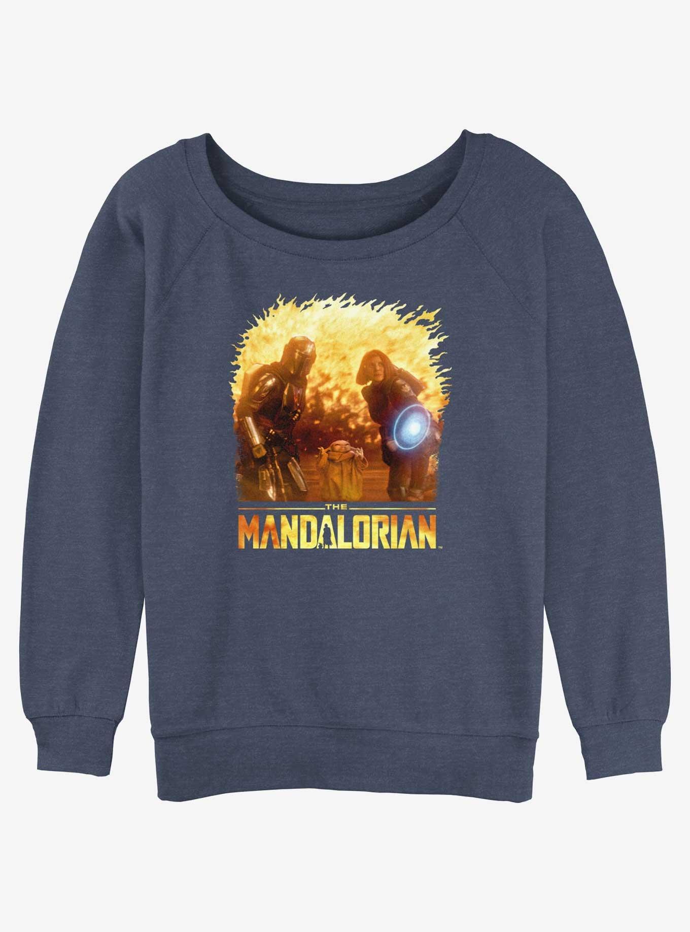 Star Wars The Mandalorian Grogu Force Shield Womens Slouchy Sweatshirt, , hi-res