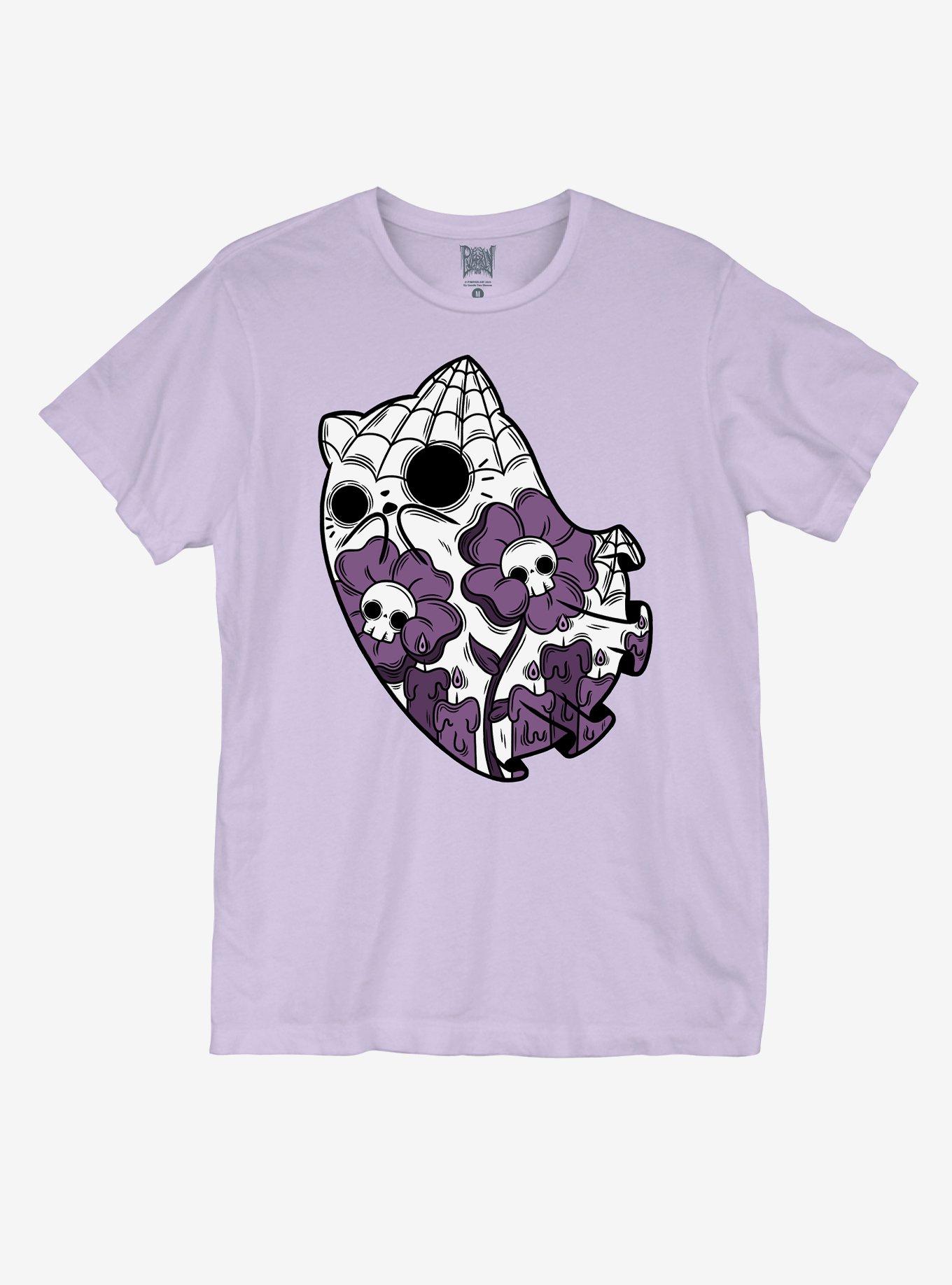 Ghost Flower Kitty T-Shirt By Pvmpkin Art, , hi-res