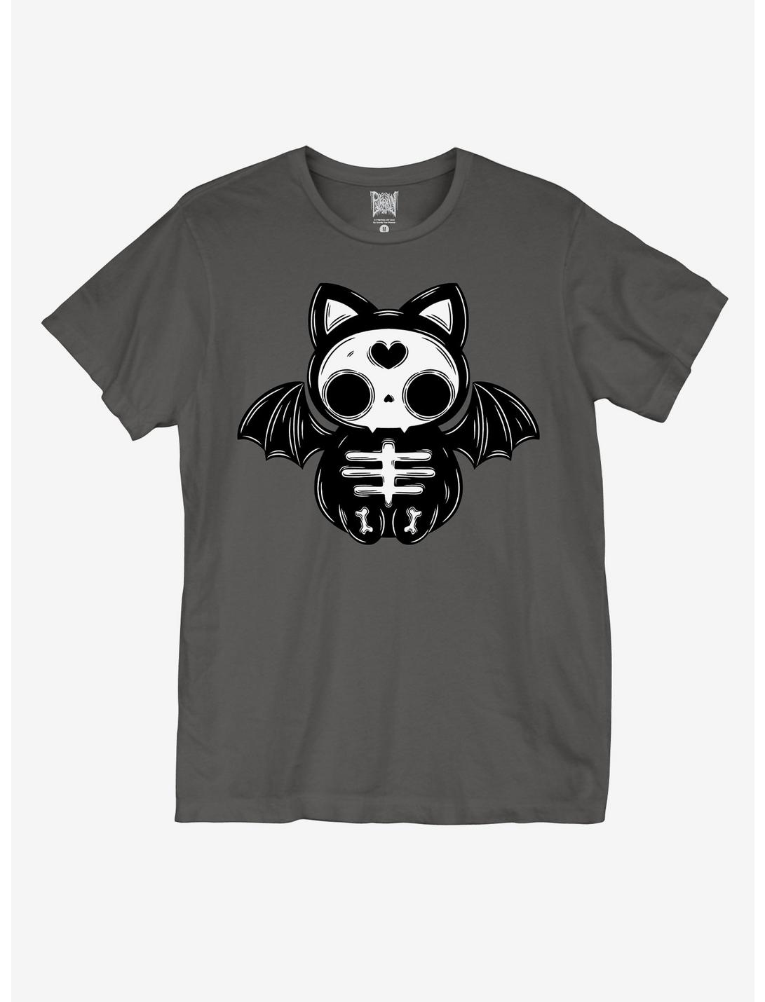 Bat Kitty T-Shirt By Pvmpkin Art, GREY, hi-res