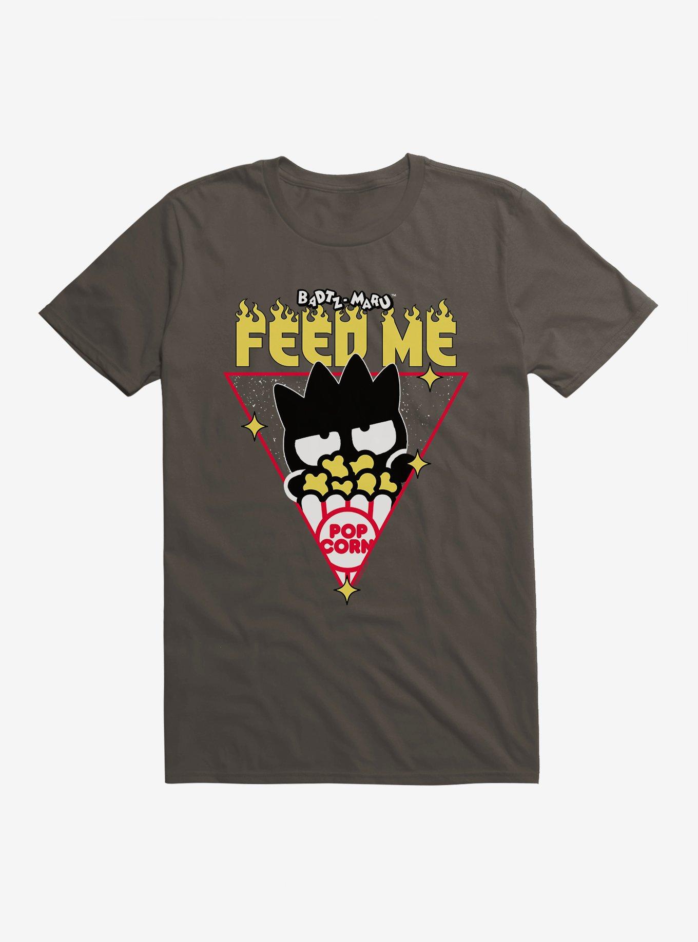 Badtz-Maru Feed Me Popcorn T-Shirt, SMOKE, hi-res