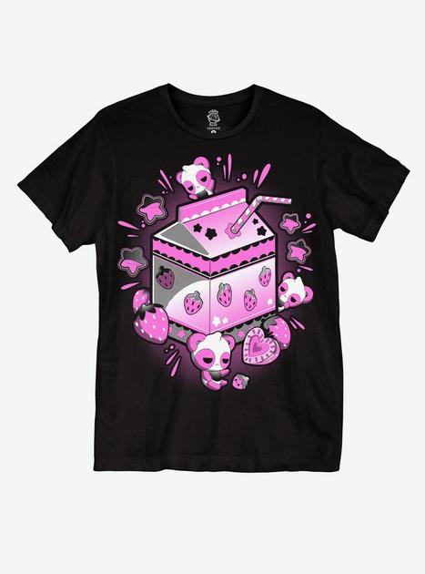 Panda Strawberry Milk T-Shirt By Cosmic Boop | Hot Topic