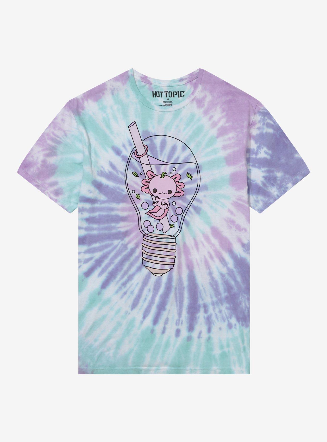 Axolotl Light Bulb Boba Tie-Dye T-Shirt, MULTI, hi-res