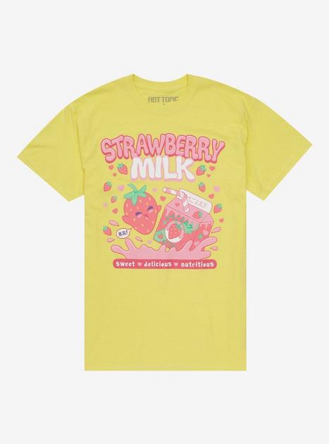 Yellow Strawberry Milk Ad T-Shirt | Hot Topic