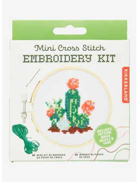 Kikkerland Mini Cross Stitch Embroidery Kit, , hi-res
