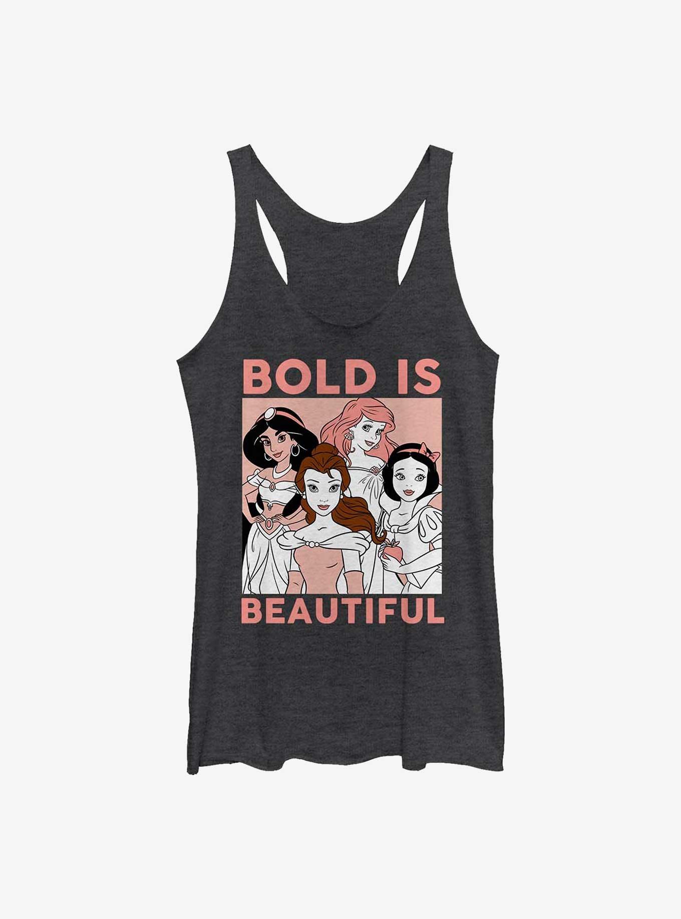 Disney Princesses Bold Is Beautiful Girls Tank, BLK HTR, hi-res