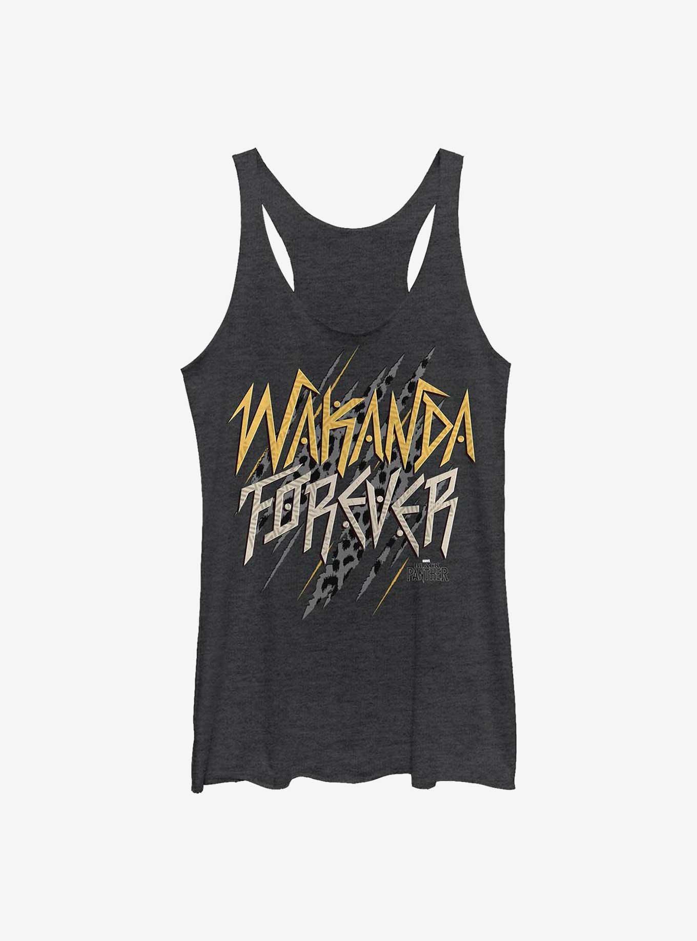 Marvel Black Panther Slashed Wakanda Forever Girls Tank