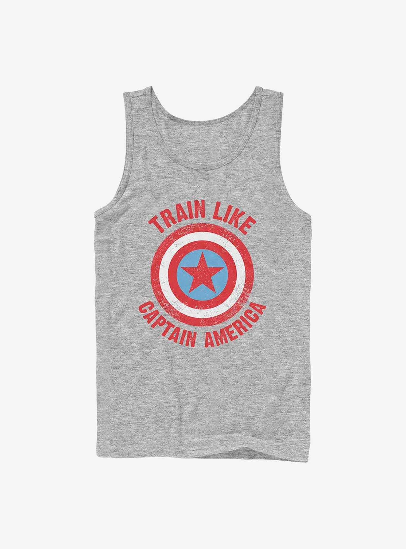 Marvel Captain America Train Like Captain America Icon Tank, ATH HTR, hi-res