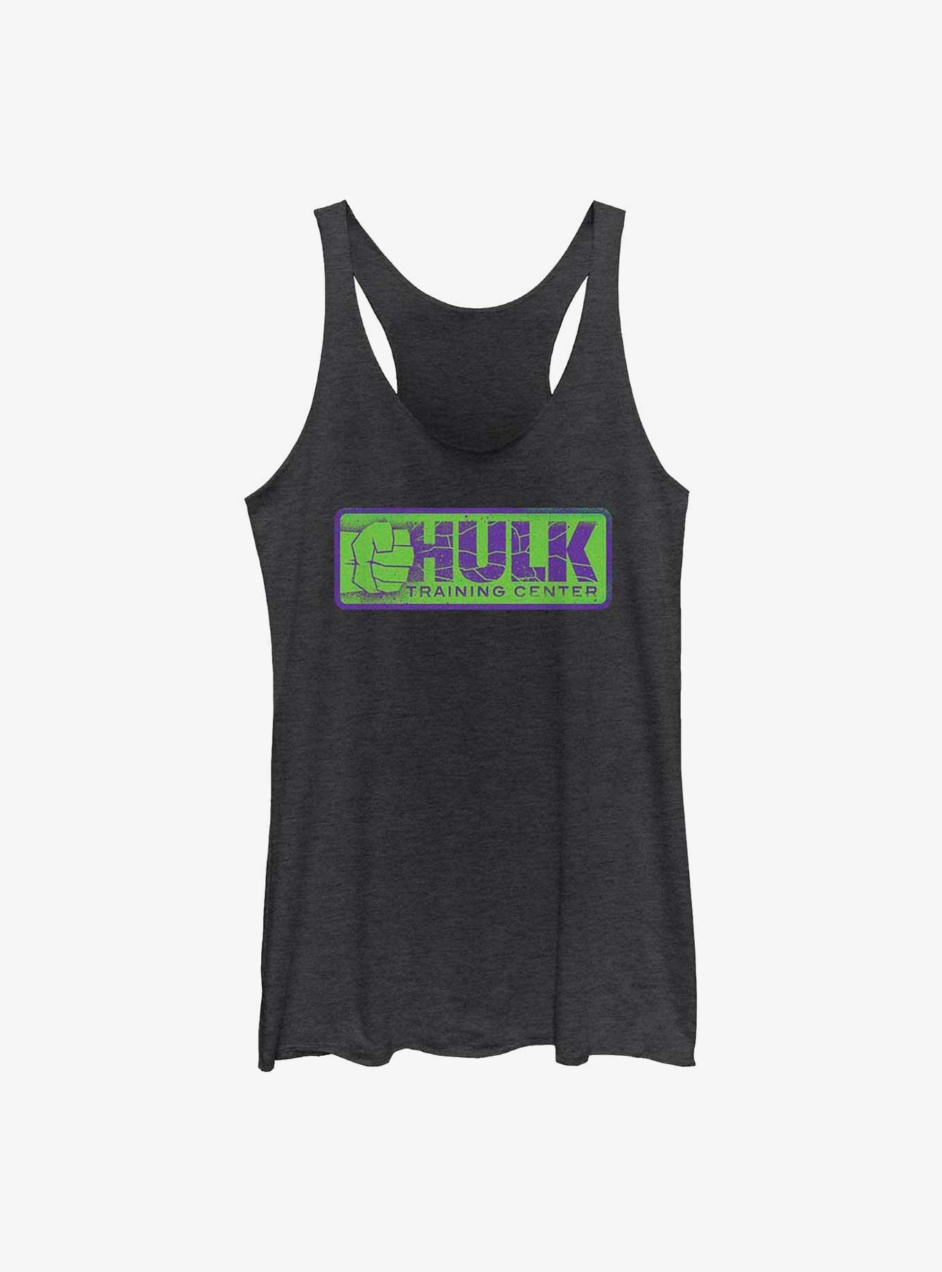 Marvel Hulk Training Center Badge Girls Tank, BLK HTR, hi-res