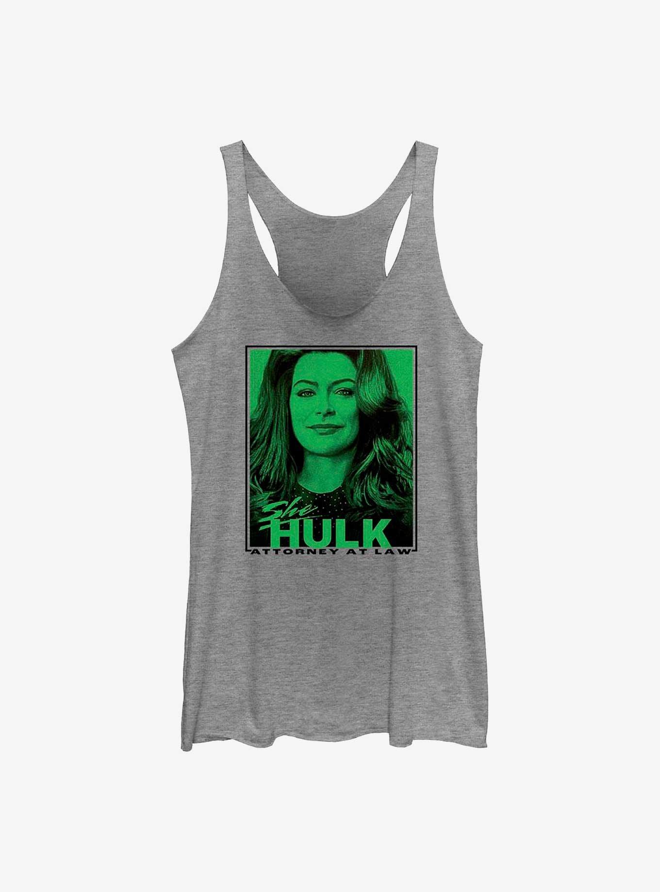 Marvel Hulk She-Hulk Stamp Girls Tank, GRAY HTR, hi-res