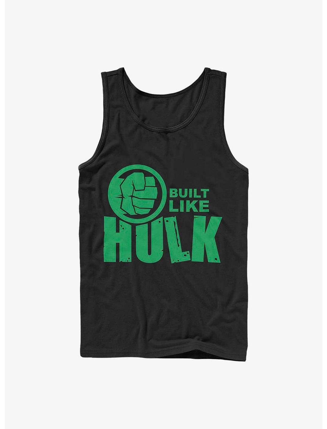 Marvel Hulk Built Like Hulk Smash Logo Tank, BLACK, hi-res