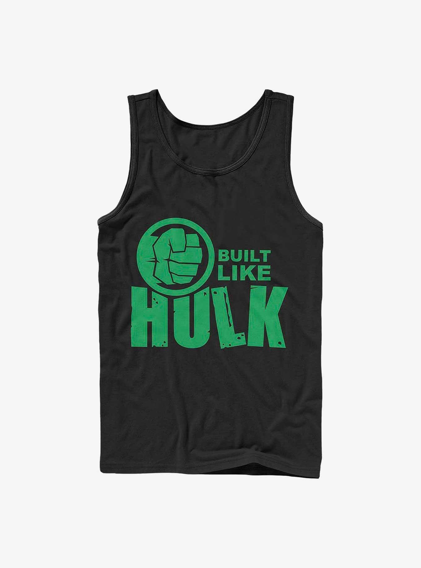 Marvel Hulk Built Like Hulk Smash Logo Tank, BLACK, hi-res