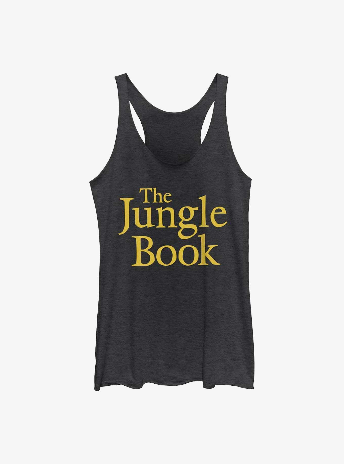 Disney The Jungle Book Title Logo Girls Tank, BLK HTR, hi-res