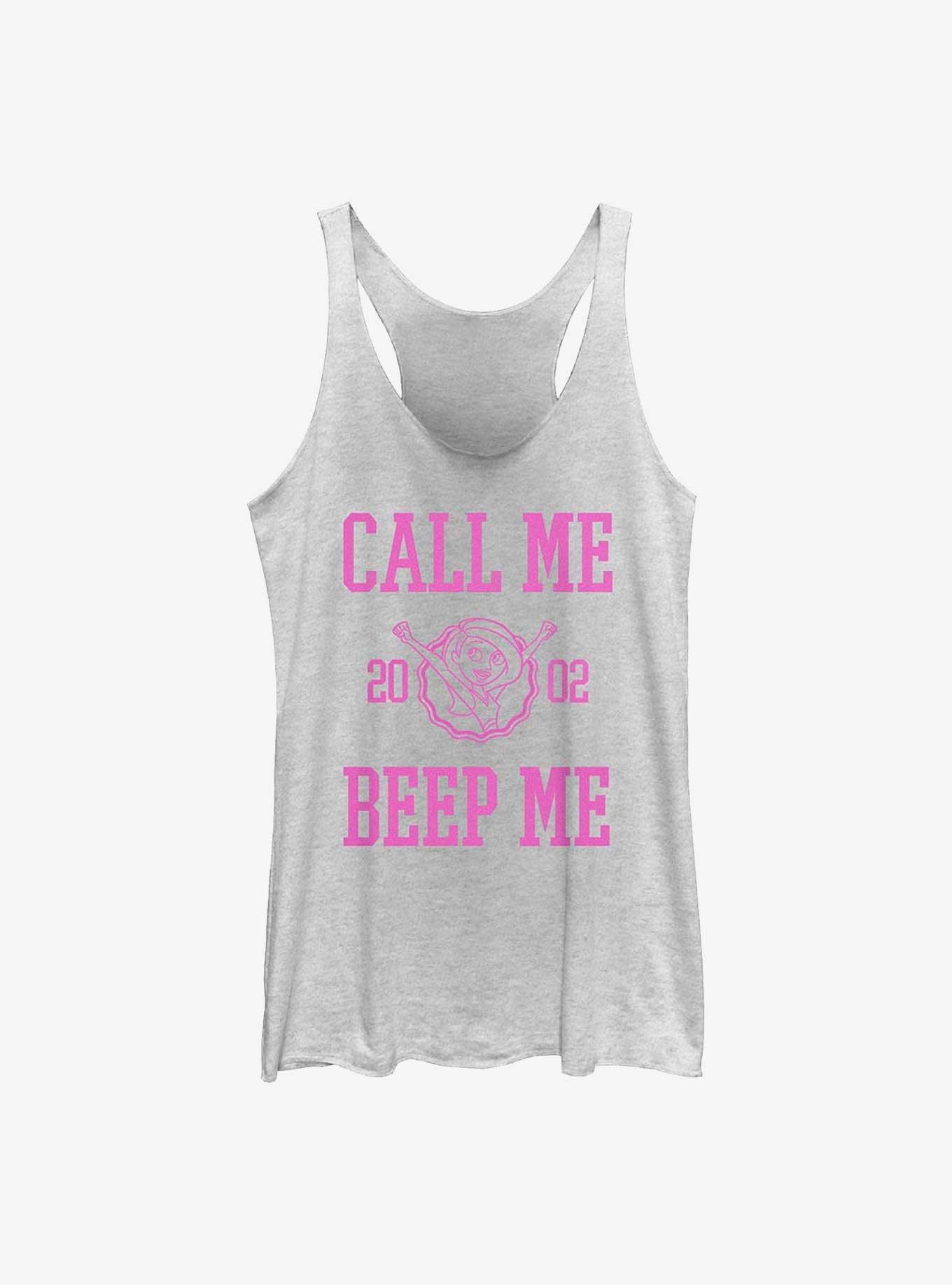 Disney Kim Possible Call Me Beep Me Collegiate Girls Tank, WHITE HTR, hi-res
