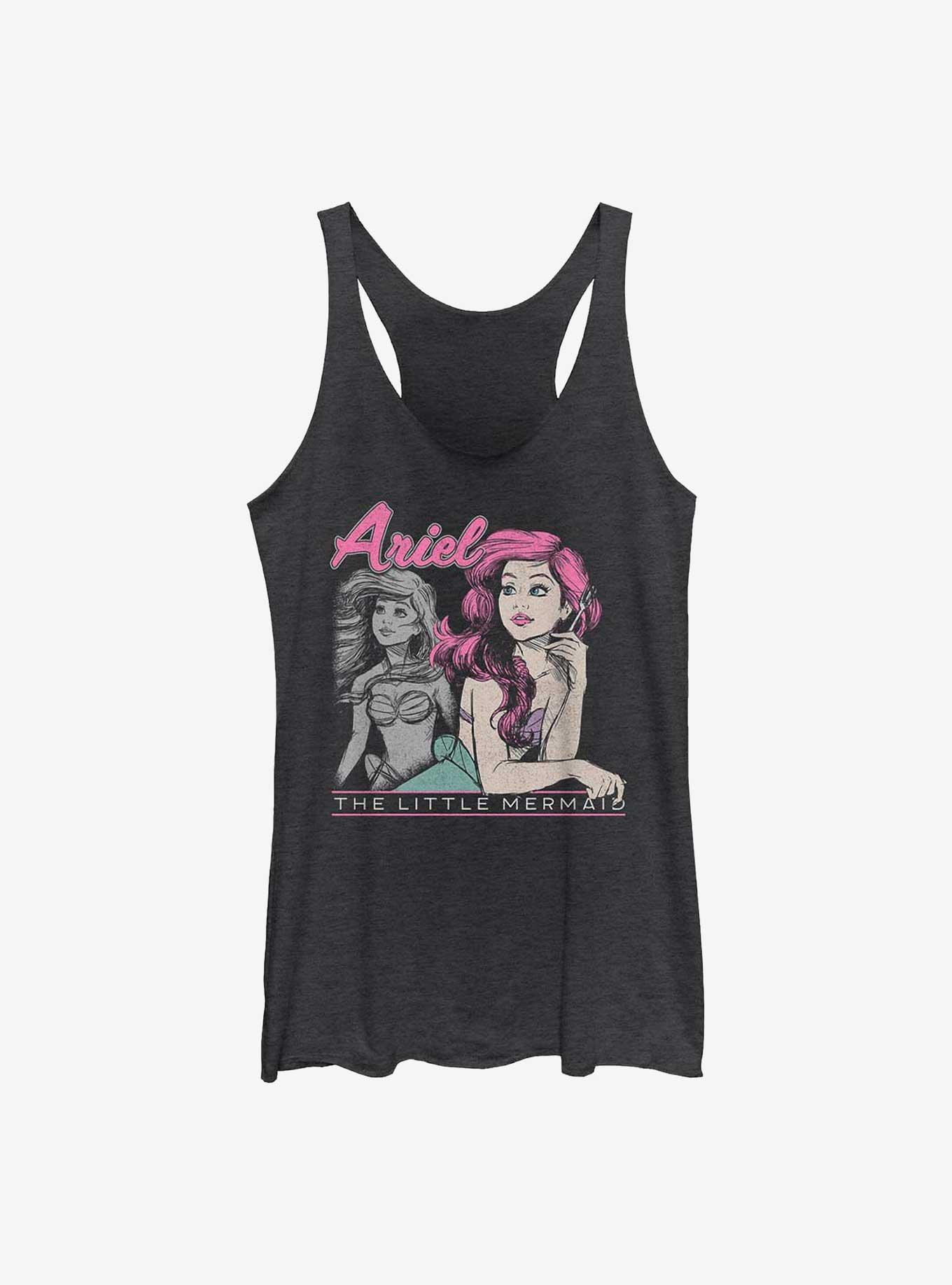Disney The Little Mermaid Nineties Ariel Girls Tank, BLK HTR, hi-res