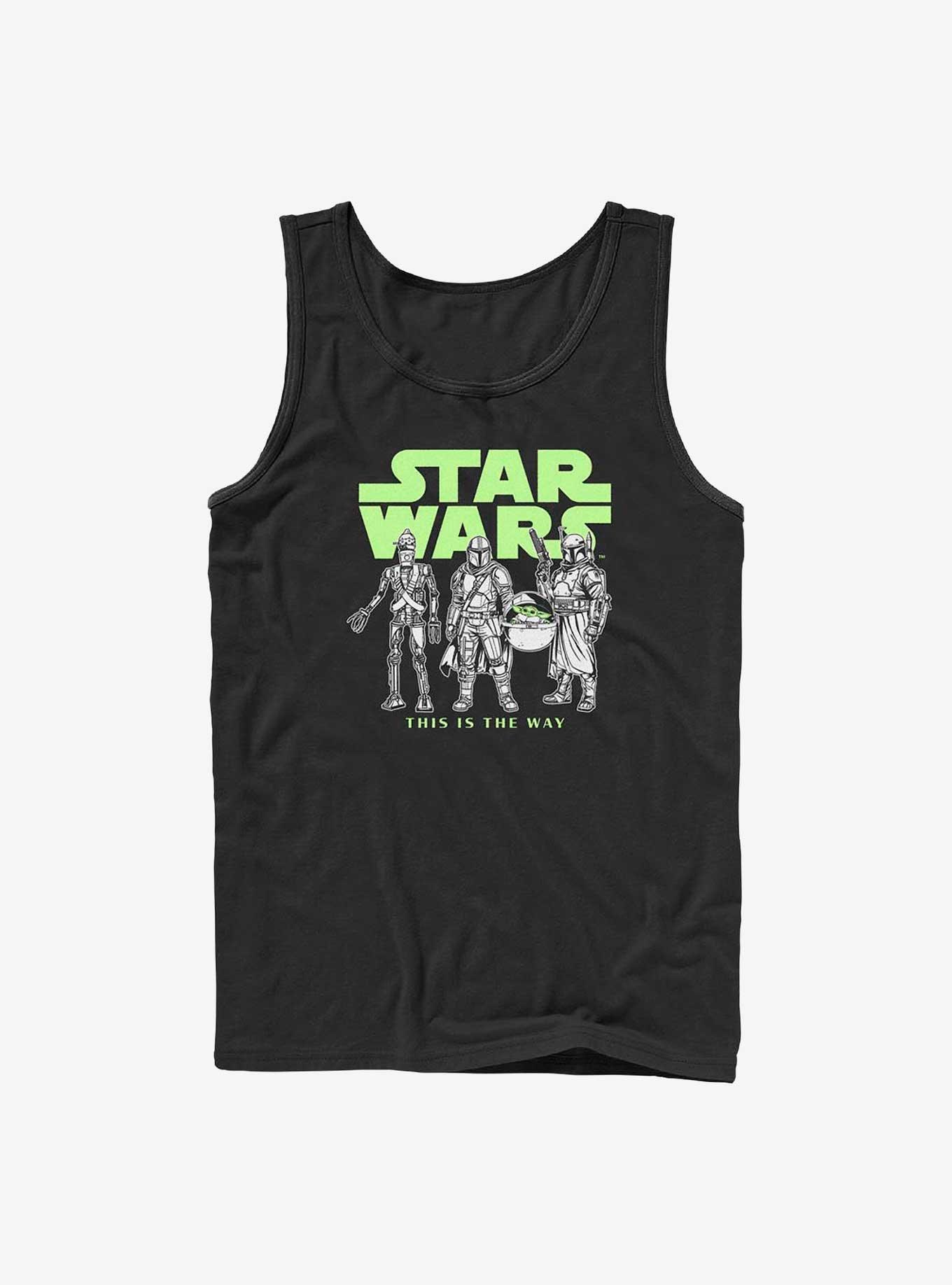 Star Wars The Mandalorian Logo Lineup Tank, BLACK, hi-res
