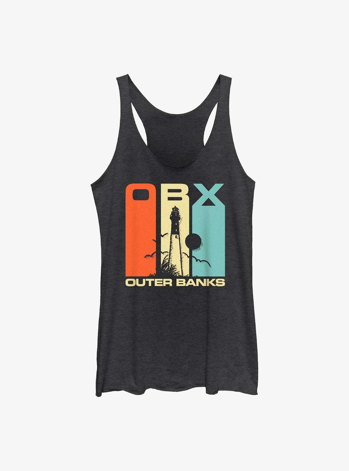 Outer Banks OBX Colors Girls Tank, BLK HTR, hi-res