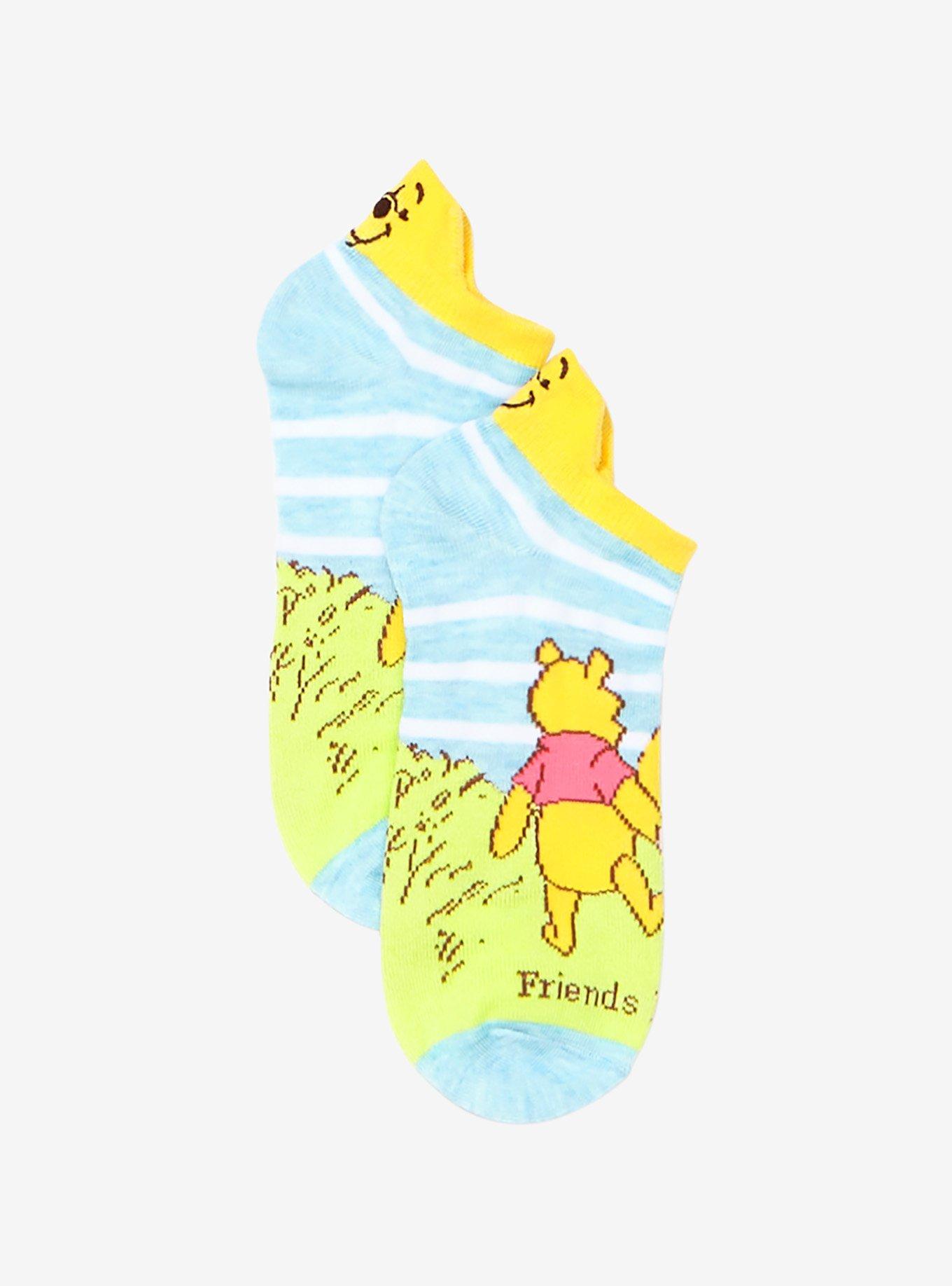 Disney Winnie The Pooh Friends Forever Back Tab No-Show Socks, , hi-res