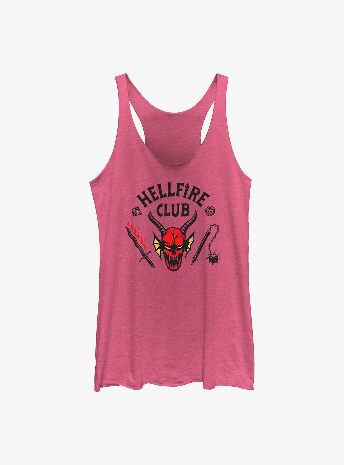 Stranger Things Hellfire Club Girls Tank, PINK HTR, hi-res