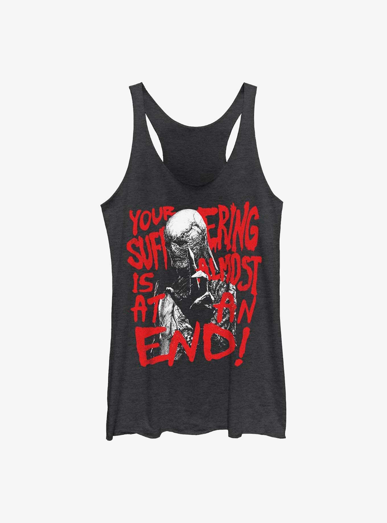 Stranger Things Vecna Your Suffering Is Almost At An End Girls Tank, BLK HTR, hi-res