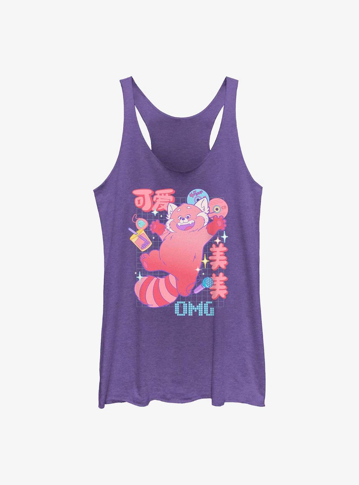 Disney Pixar Turning Red Panda Schematics Girls Tank, PUR HTR, hi-res