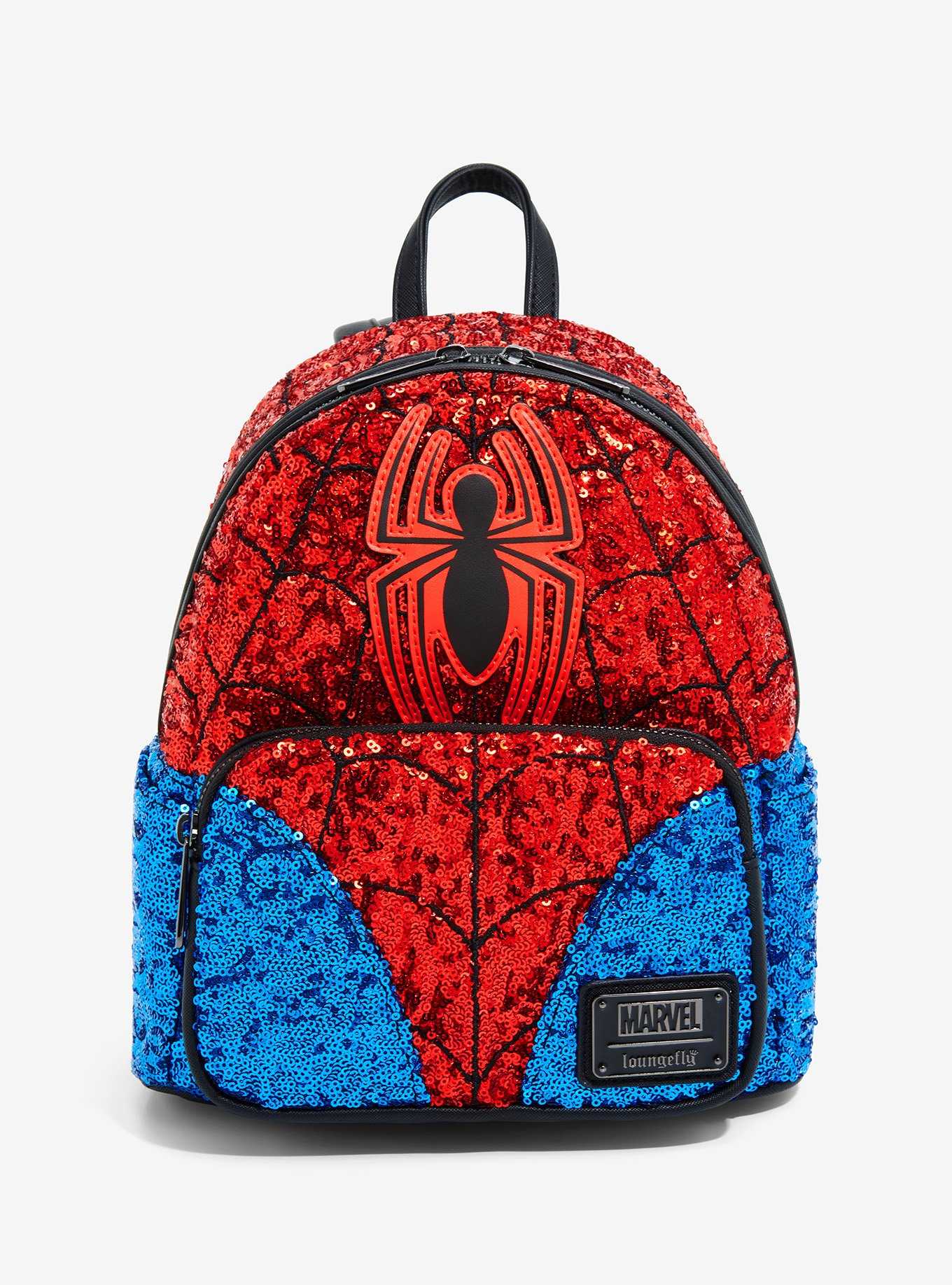 Loungefly Marvel Spider-Man Sequin Figural Mini Backpack - BoxLunch Exclusive, , hi-res