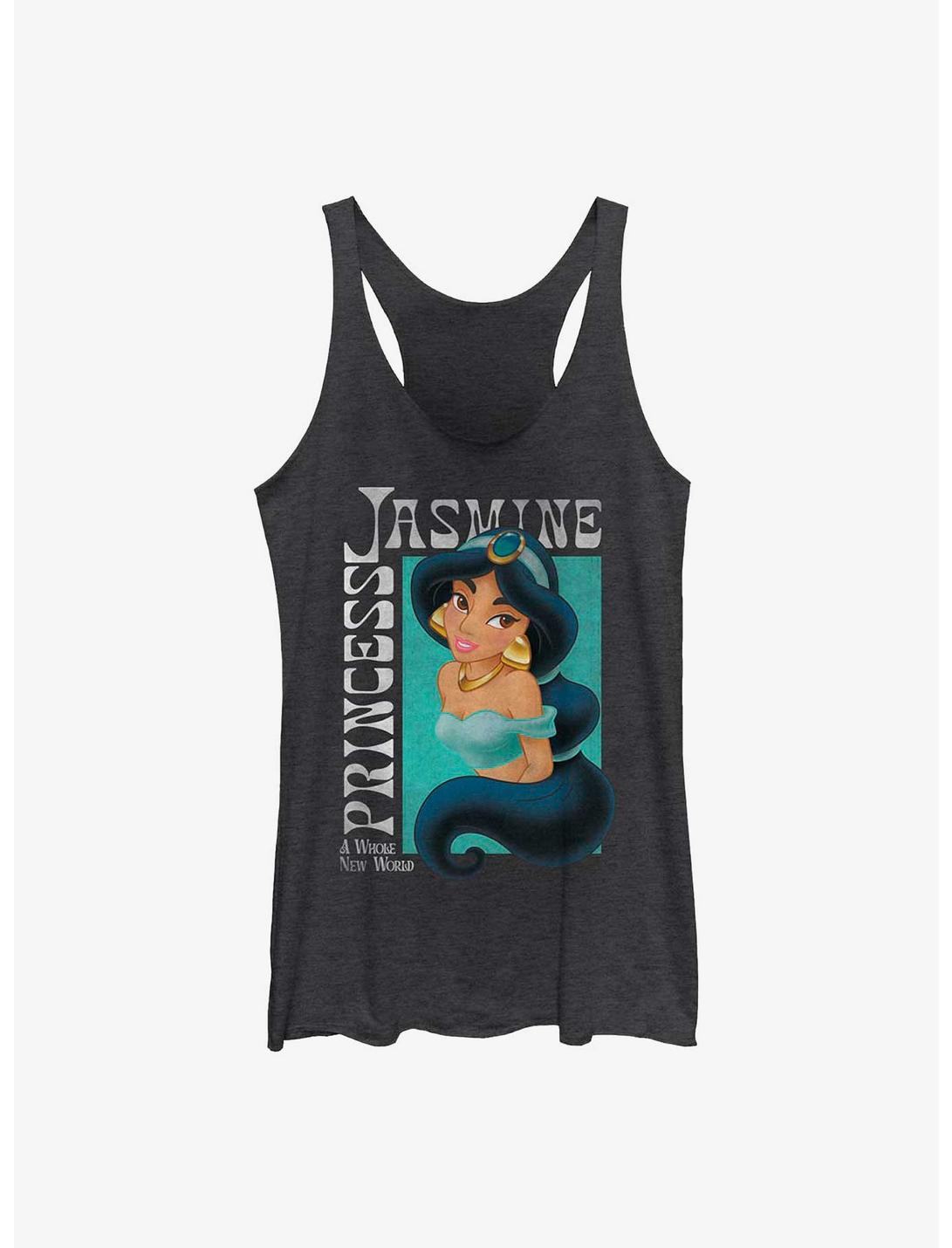 Disney Aladdin Jasmine Poster Womens Tank Top, BLK HTR, hi-res