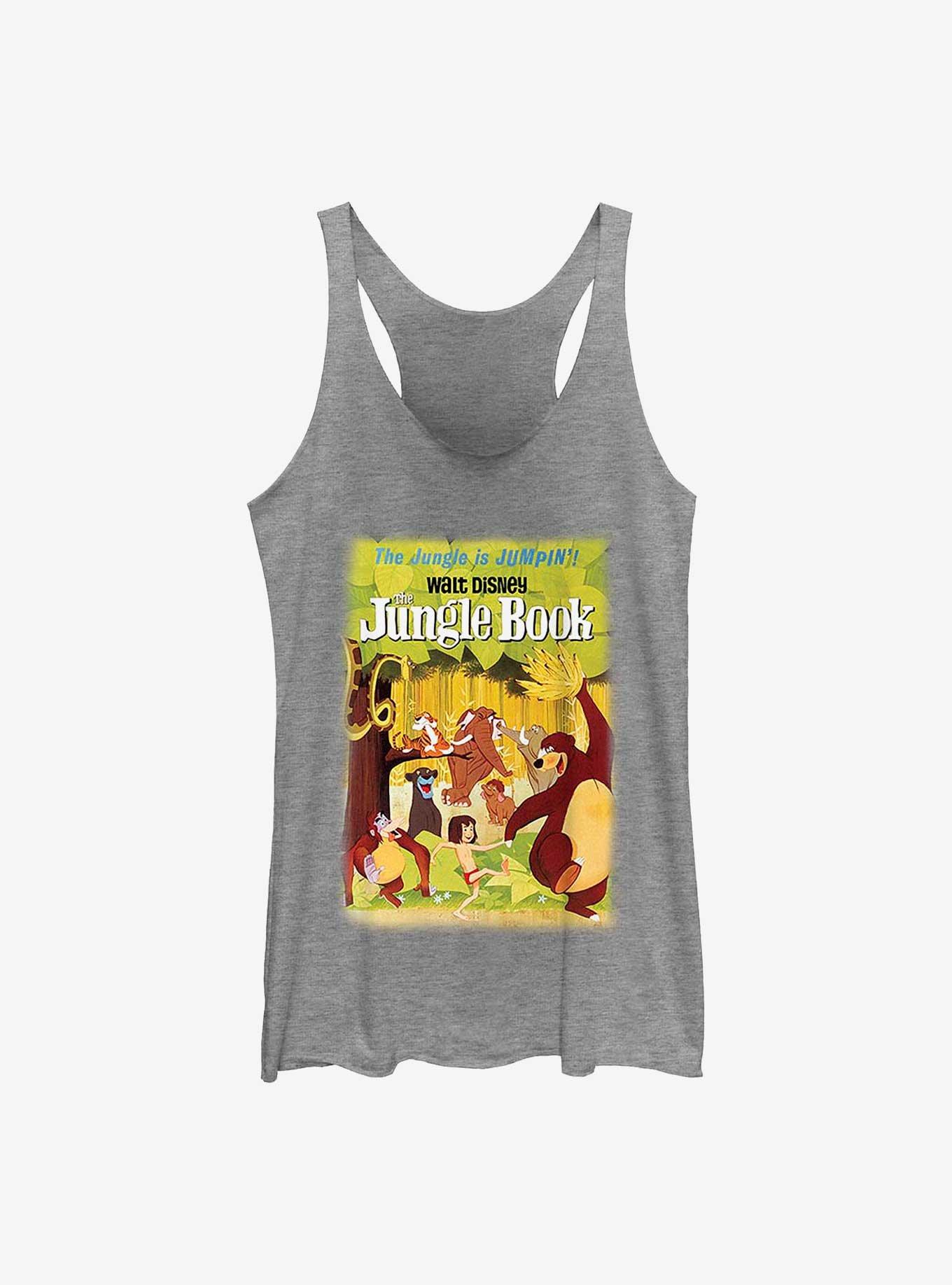 Disney The Jungle Book Jungle Poster Womens Tank Top, GRAY HTR, hi-res