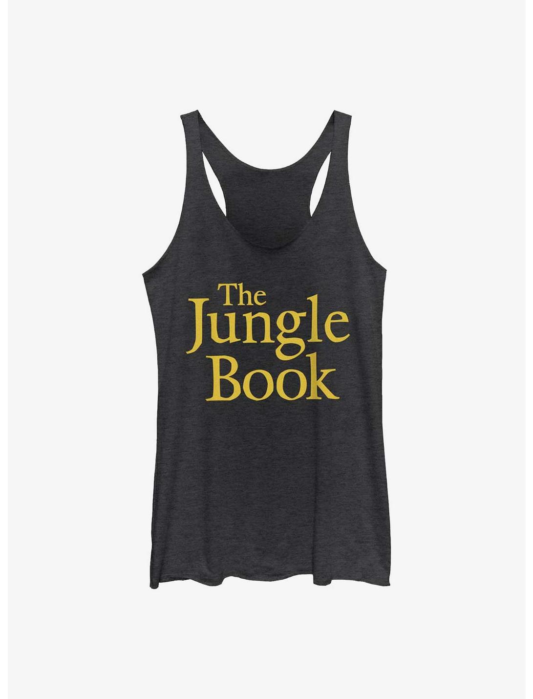 Disney The Jungle Book Title Logo Womens Tank Top, BLK HTR, hi-res