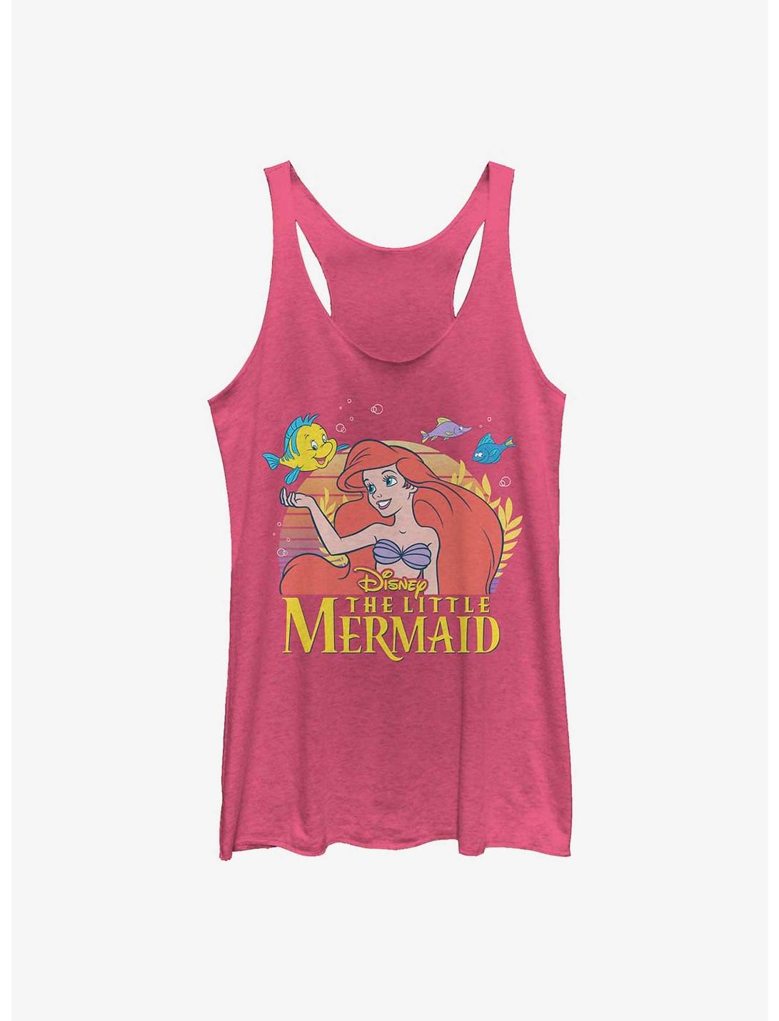 Disney The Little Mermaid Friends Ariel and Flounder Womens Tank Top, PINK HTR, hi-res