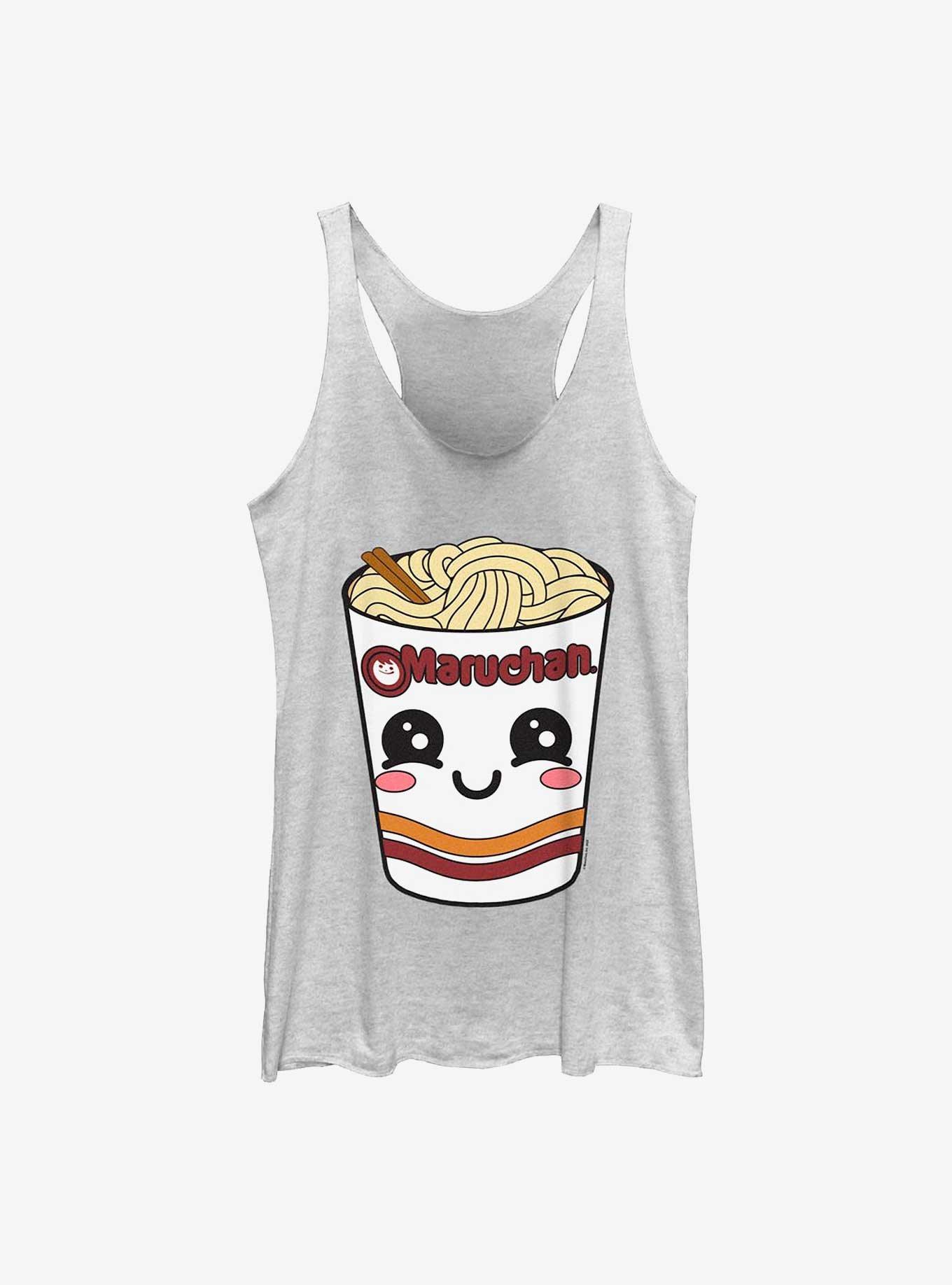 Maruchan Face Cup Womens Tank Top, WHITE HTR, hi-res
