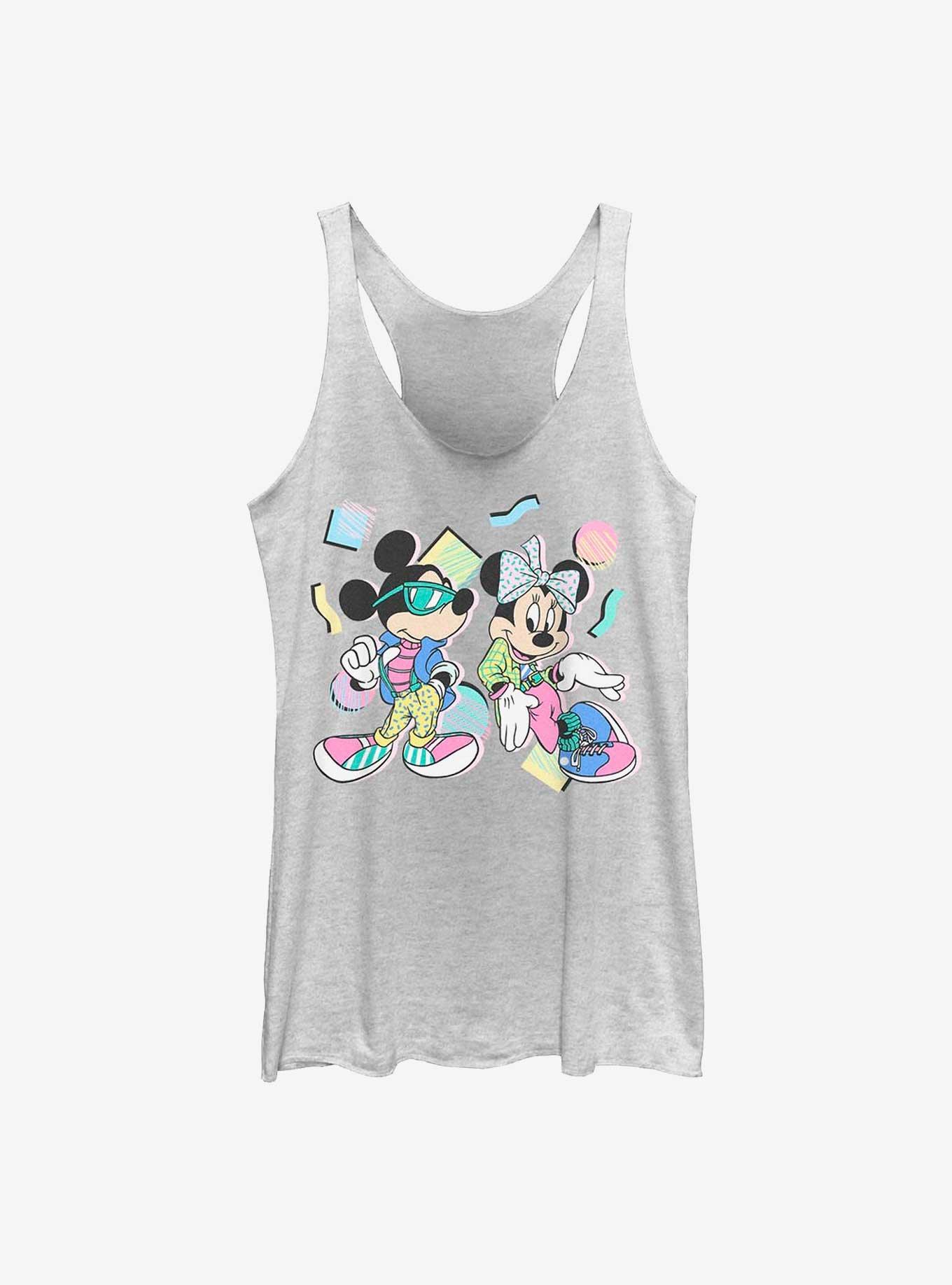 Disney Mickey Mouse 80's Minnie Mickey Womens Tank Top, WHITE HTR, hi-res