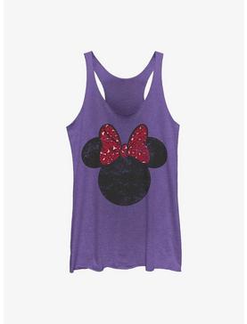 Disney Minnie Mouse Leopard Bow Ears Womens Tank Top, , hi-res