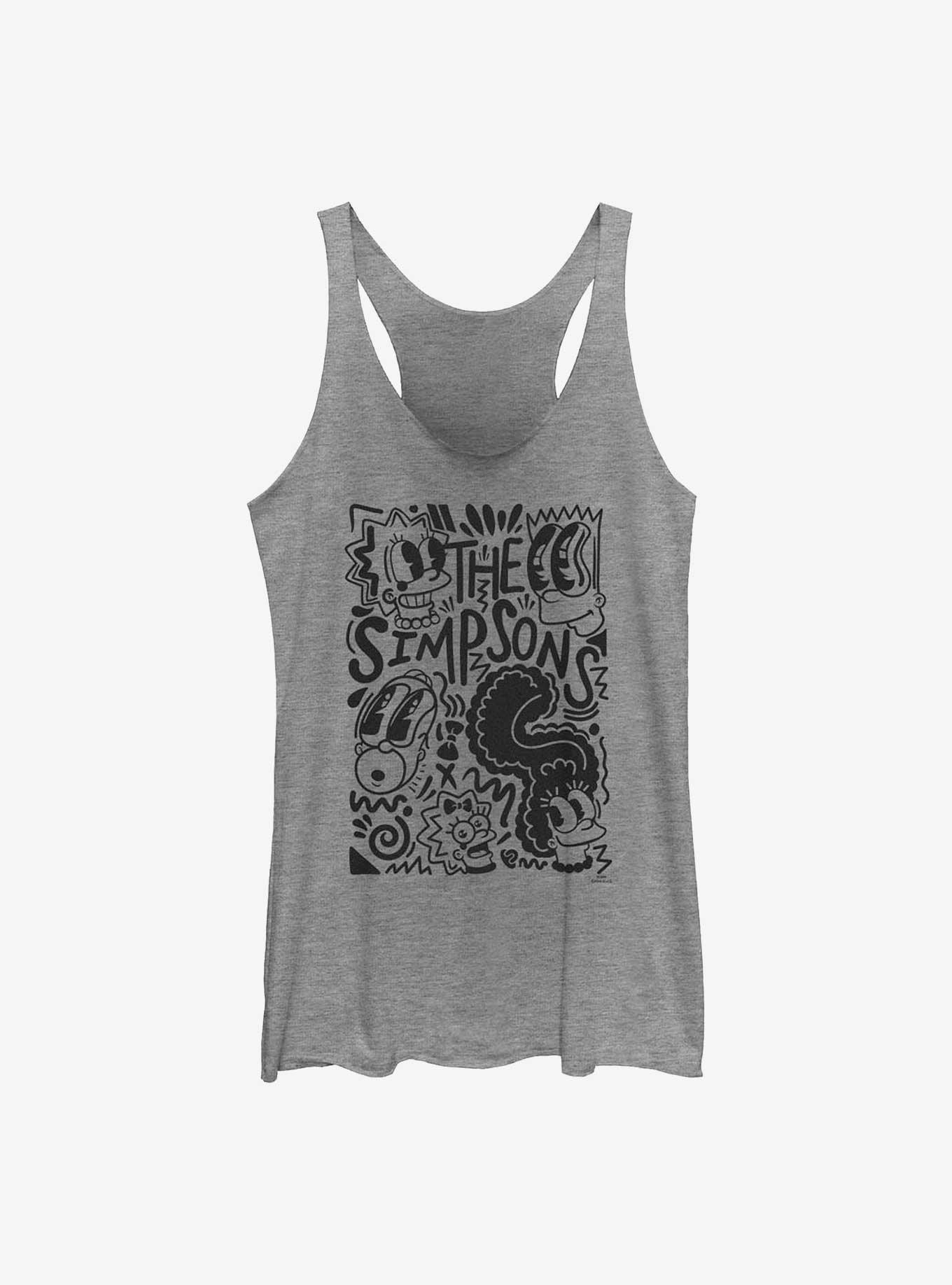 The Simpsons Pop Art Fam Womens Tank Top, , hi-res